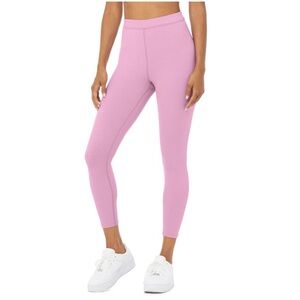 ALO Yoga Ribbed High-Waist 7/8 Blissful Legging Pink Lavender Size S